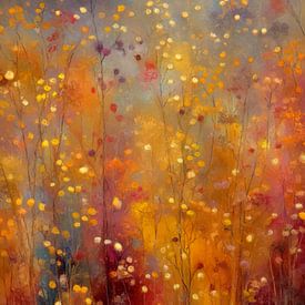 Zomerlicht in het Veld – Abstracte Bloemen en Vallend Licht van Whale & Sons