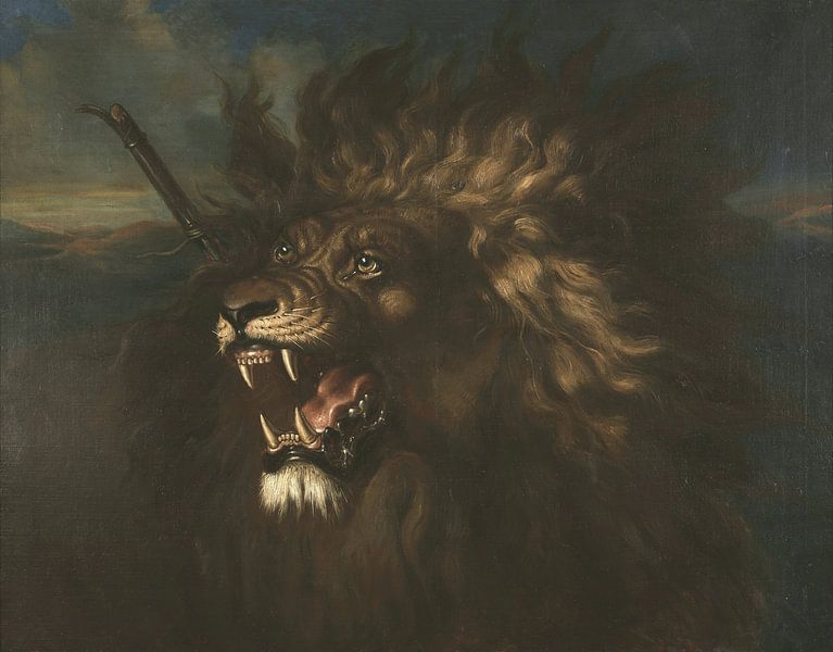 Wounded Lion, Raden Saleh by Masterful Masters