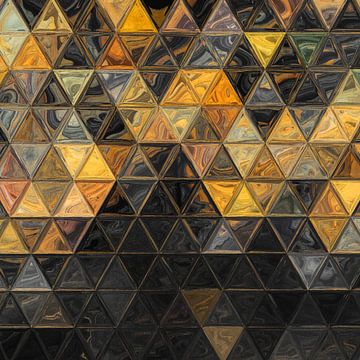 Mosaik schwarz orange #mosaik von JBJart Justyna Jaszke