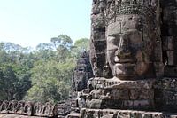 Ankor Thom Bayon-Tempel Gesicht Nahaufnahme
