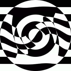 Abstract geometrische vormen in zwart wit