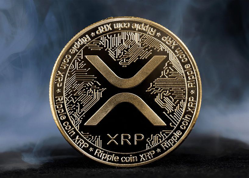 XRP Crypto Ripple Gold Coin by FotoKonzepte
