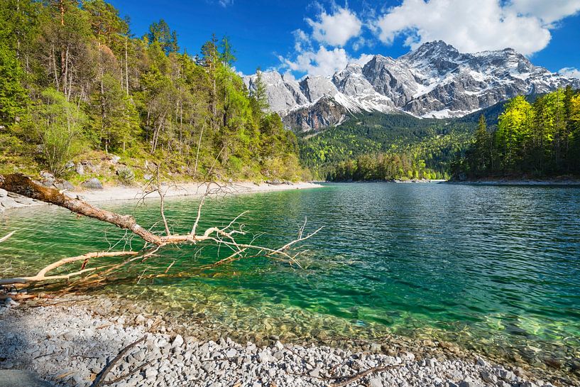 Eibsee en Zugspitze van Andreas Föll