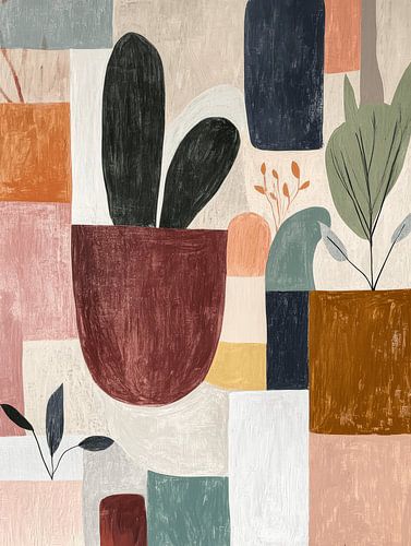 Nature morte, style bohème dans les tons de terre