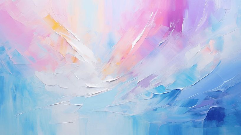 Peinture abstraite, fond de design d'art pastel structuré de couleur arc-en-ciel par Animaflora PicsStock