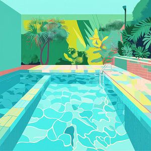 Sommer am Pool von Vlindertuin Art