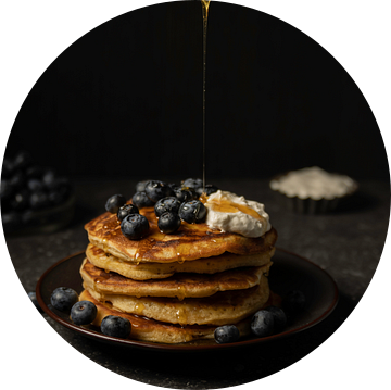 American pancakes met blauwe bessen van Blackbird PhotoGrafie