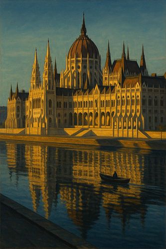 Hungarian Parliament Sunset: Golden Gothic on the Danube