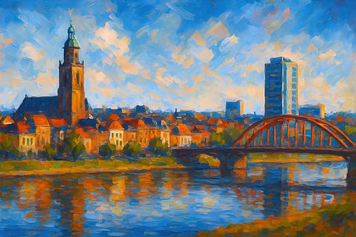 Nijmegen, Nederland schilderij.