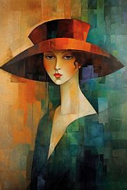 Lady with Hat 188.21 by Eye catching paintings