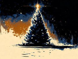 Frohes neues Jahr-Banner, Grußkarte, Poster, Urlaubstasche. Mod von Ariadna de Raadt-Goldberg