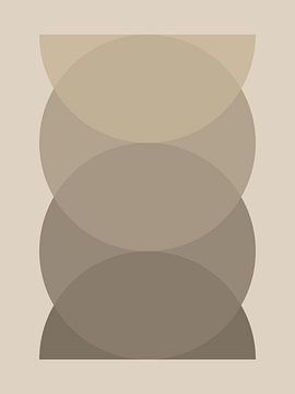 Formes géométriques abstraites dans des couleurs terreuses - Style Janpandi / Scandinave 10