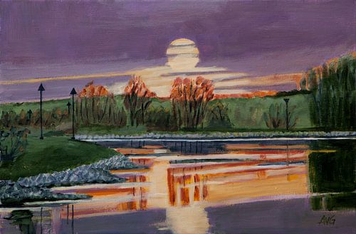 Zonsondergang Gelderse IJssel