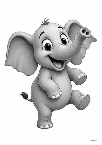 Cartoontje olifant