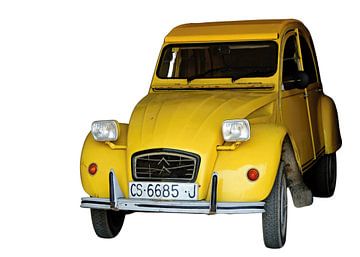Citroën 2 CV jaune sur insideportugal