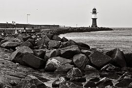 Un phare magique sur la jetée de Warnemünde