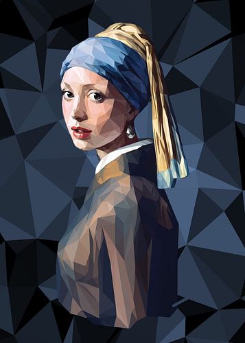 Girl with the Pearl Earring Lowpoly