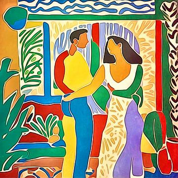 Liebespaar, Motiv 1-Matisse inspired