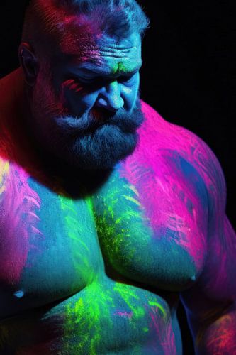 Neon bodybuilder