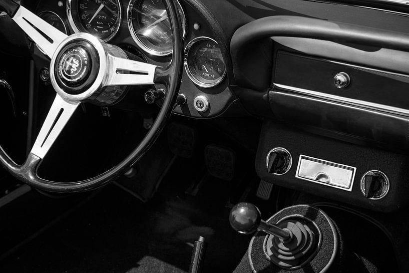 Alfa Romeo 2600 Spider sports car dashboard by Sjoerd van der Wal Photography