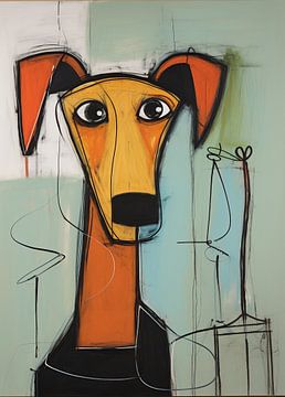 Hond Abstract van De Mooiste Kunst