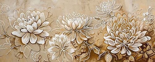 Beige Flowers by Art Whims
