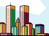The Amazing City in country Pop-art poster van miru arts thumbnail