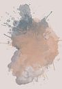Watercolor splash (grijs bruin, aardetinten) van Studio Allee thumbnail