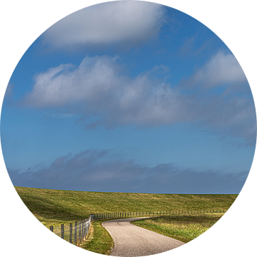 Fietspad langs de Friese Waddendijk en het Noorderleeg