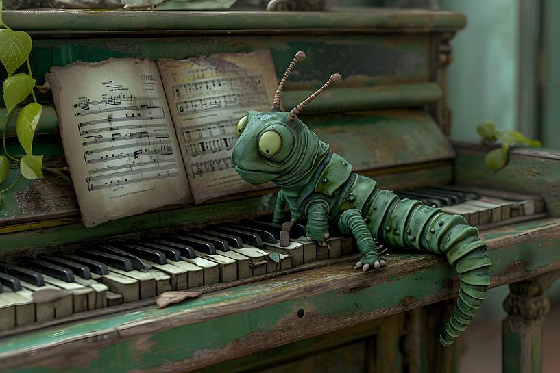 Chenille pianiste par Heike Hultsch