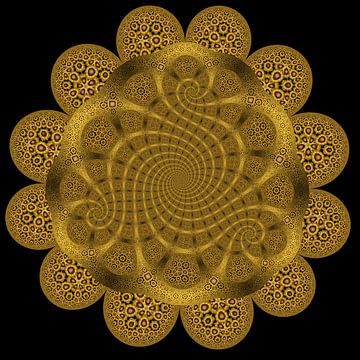 Trio Spirale aus Sonnenblumen II von Tis Veugen