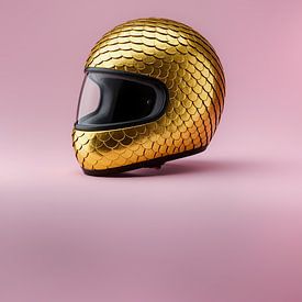Golden Helmet — Modern Minimalist Art by Adje Photography