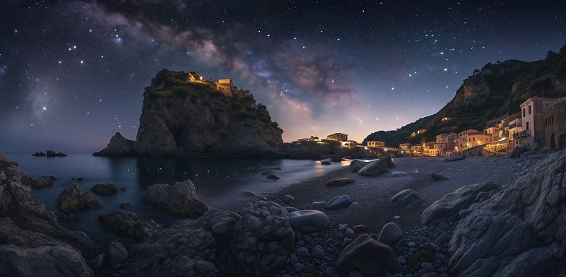 Nachts am Strand von fernlichtsicht