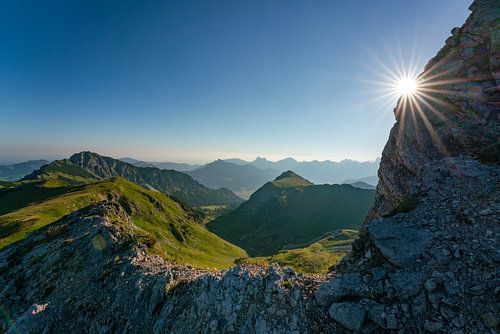 Uitzicht op het Tannheim-gebergte