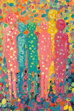 Abstracte Mensen | Kleurrijke Figuren van Kunst Kriebels