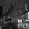 The Kaerskorf in Delft centre black / white by Anton de Zeeuw