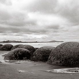 Stenen van de Moeraki Boulders in Nieuw-Zeeland van Helene van Rijn