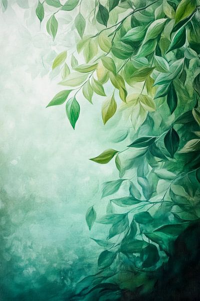 Green leaves in soft light by Poster Art Shop
