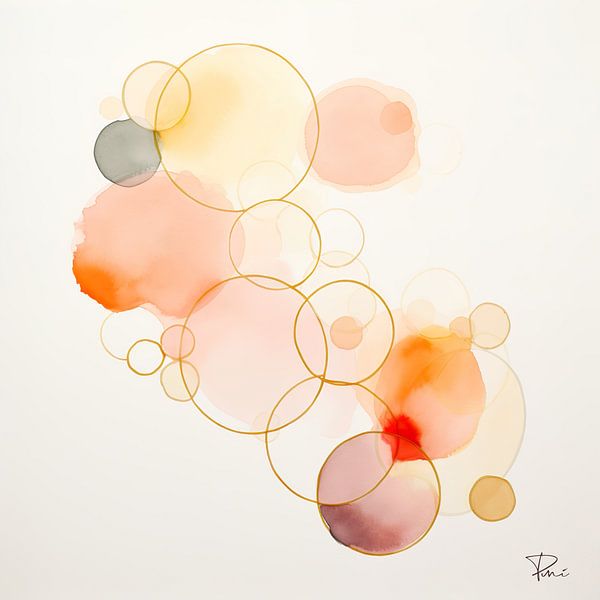 Aquarellierte Kreise von Lauri Creates