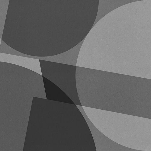 Modern abstract. Geometric shapes in black and white II by Dina Dankers