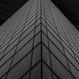 Fineart Architectuur Amsterdam Zuidas zwartwit van Janice Hijdra