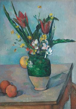 De vaas met tulpen, Paul Cezanne