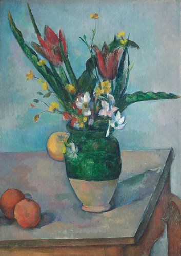 De vaas met tulpen, Paul Cezanne