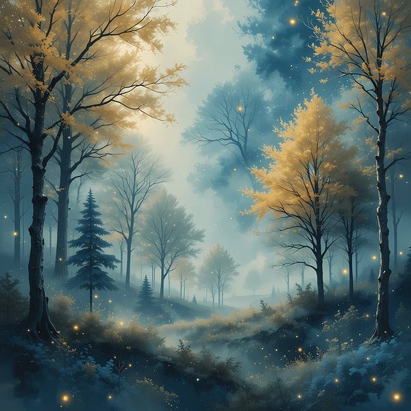 Forêt enchantée du crépuscule par Artistic