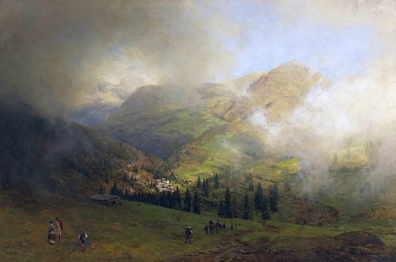 Blick auf die Rigi, OSWALD ACHENBACH, Um 1864-1865 von Atelier Liesjes