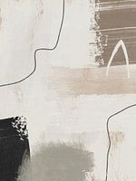 Abstract en modern kunstwerk met penseelstreken in aardetinten