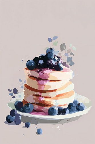 Blaubeerpfannkuchen zum Frühstück Nr. 1