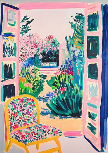 Matisse: Open raam met uitzicht op de tuin