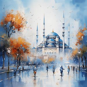 Moskee Istanboel lichte kleuren van The Xclusive Art