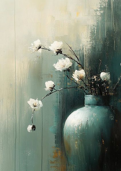 Vase | Whispering White Blossoms by Zen and More